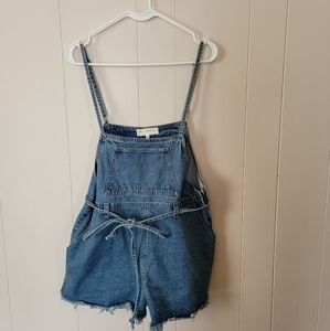 Denim Short-alls. Size large.